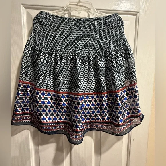 Max Studio Boho Skirt Smocked Waist Flowy Festival Vacation Small - Picture 1 of 3